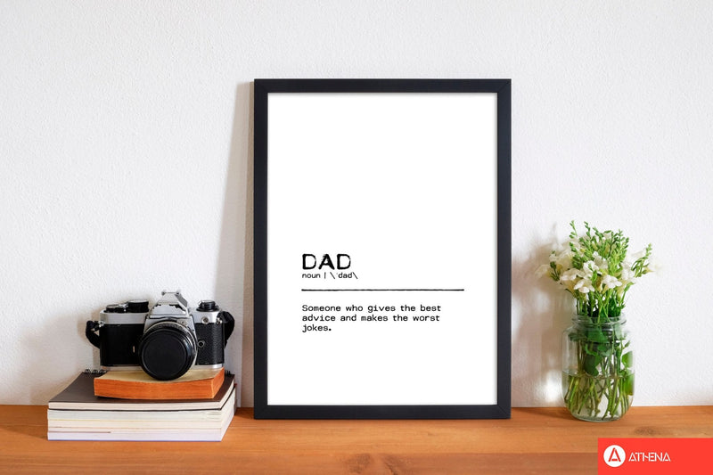 Dad advice definition quote fine art print by orara studio