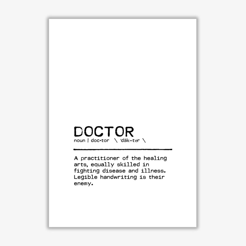 Doctor legible definition quote fine art print by orara studio