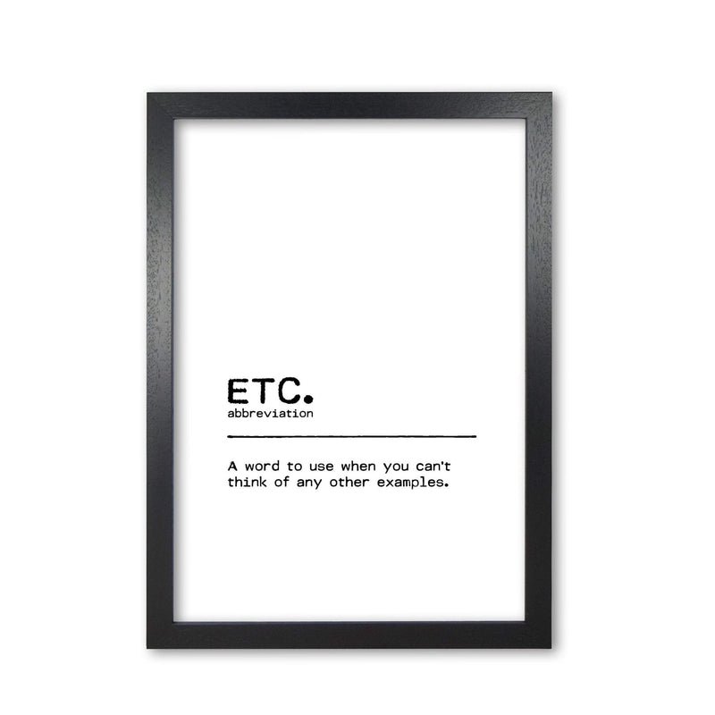 Etc definition quote fine art print by orara studio