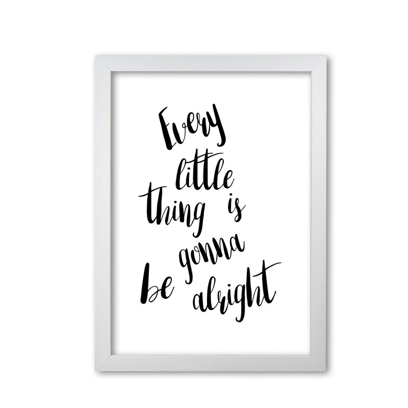 Every little thing is gonna be alright modern fine art print, framed typography wall art