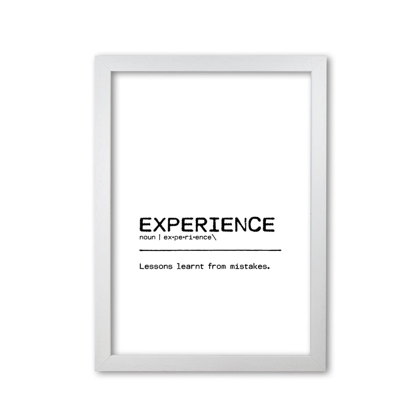 Experience lessons definition quote fine art print by orara studio