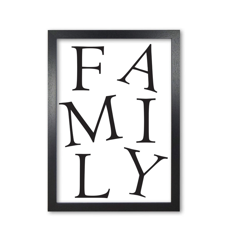 Family modern fine art print, framed typography wall art