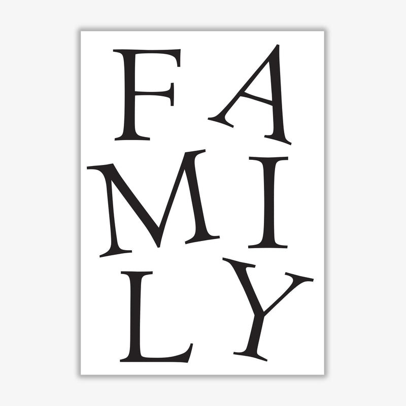 Family modern fine art print, framed typography wall art