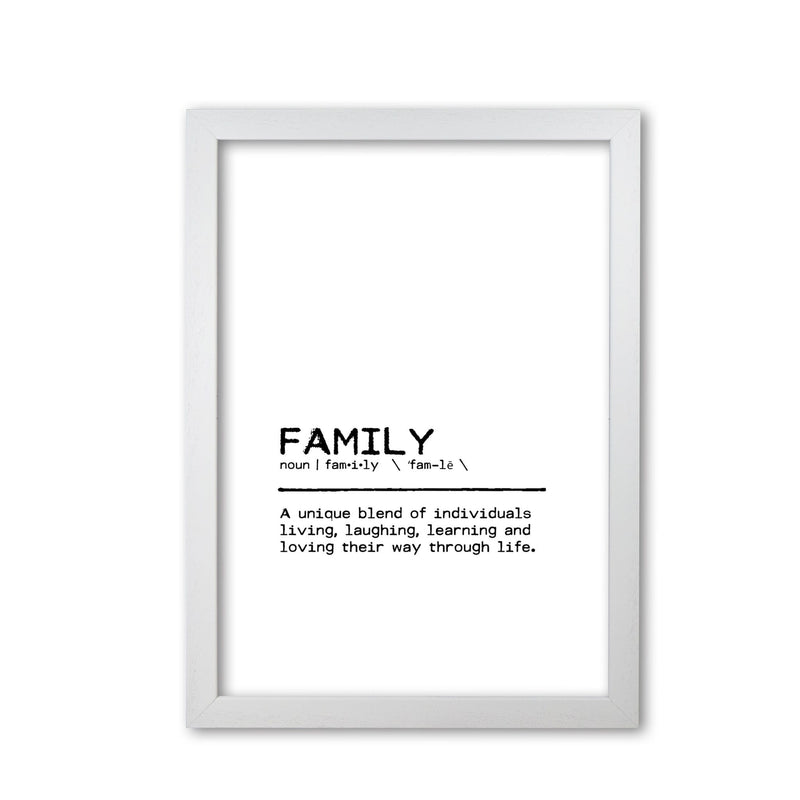 Family unique definition quote fine art print by orara studio
