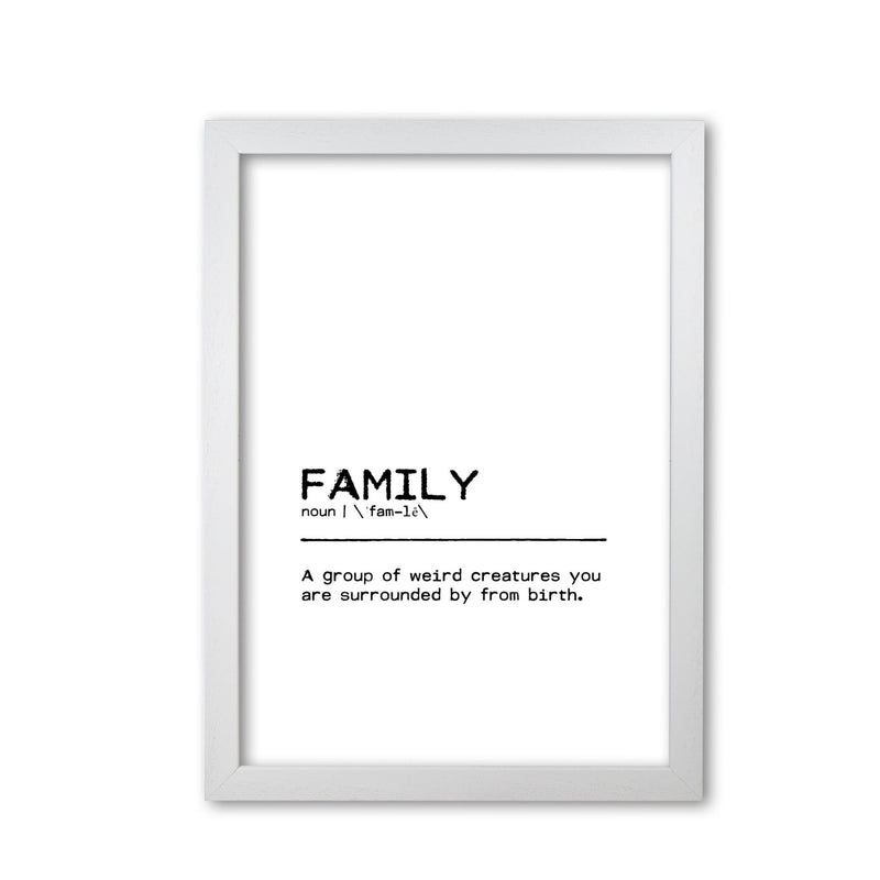 Family weird definition quote fine art print by orara studio
