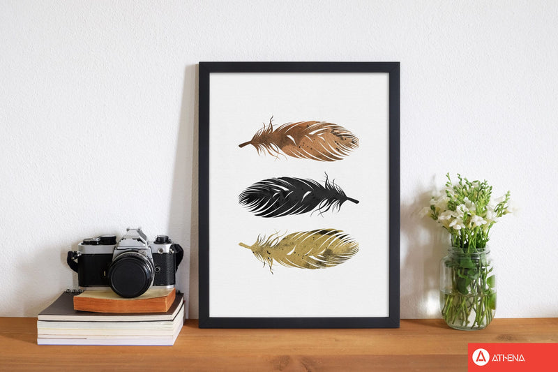 Feathers fine art print by orara studio, framed botanical &
