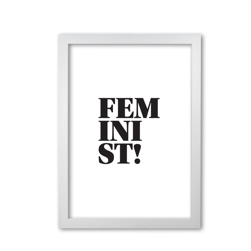 Feminist! modern fine art print, framed typography wall art