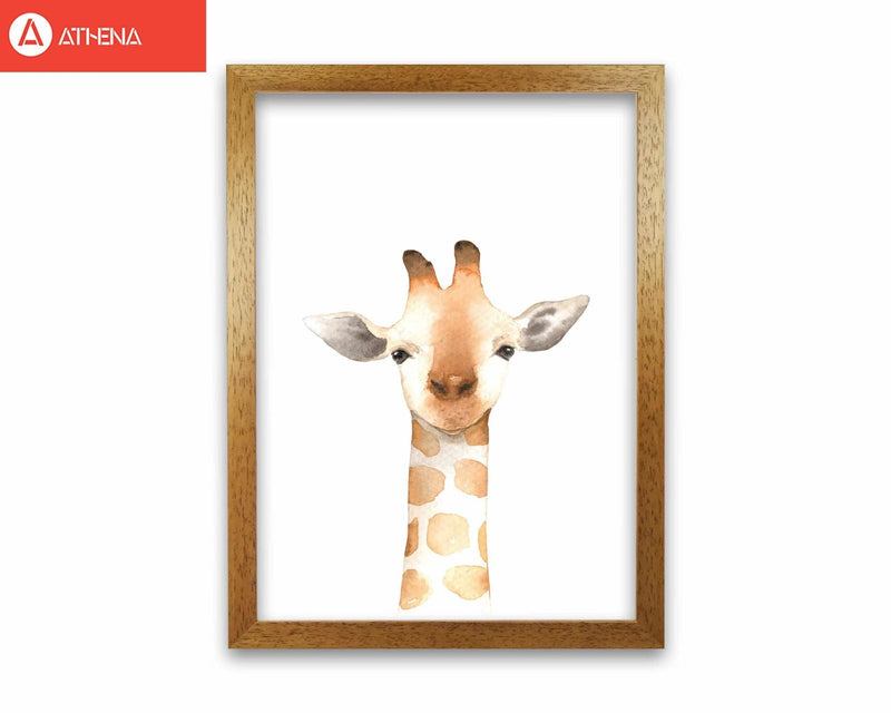 Forest friends, cute giraffe modern fine art print