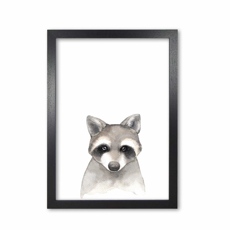 Forest friends, cute raccoon modern fine art print