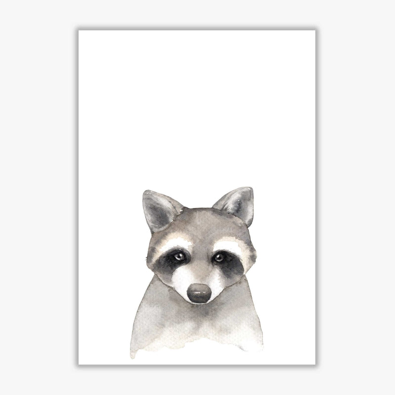 Forest friends, cute raccoon modern fine art print