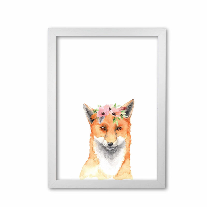 Forest friends, floral fox modern fine art print