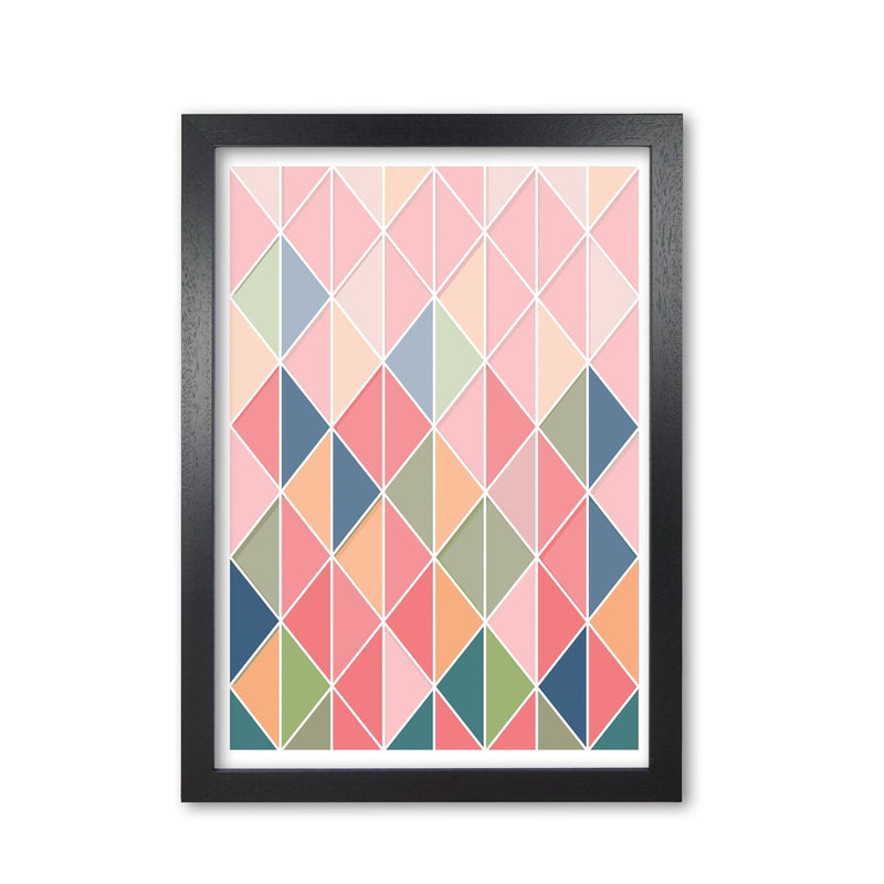 Full colour abstract geo modern fine art print