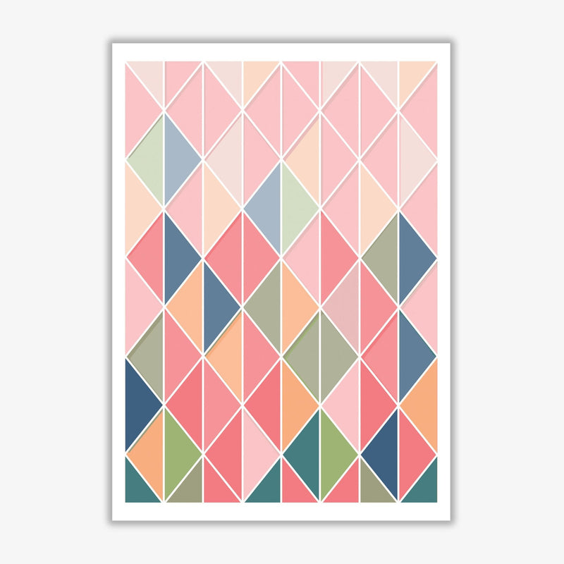 Full colour abstract geo modern fine art print