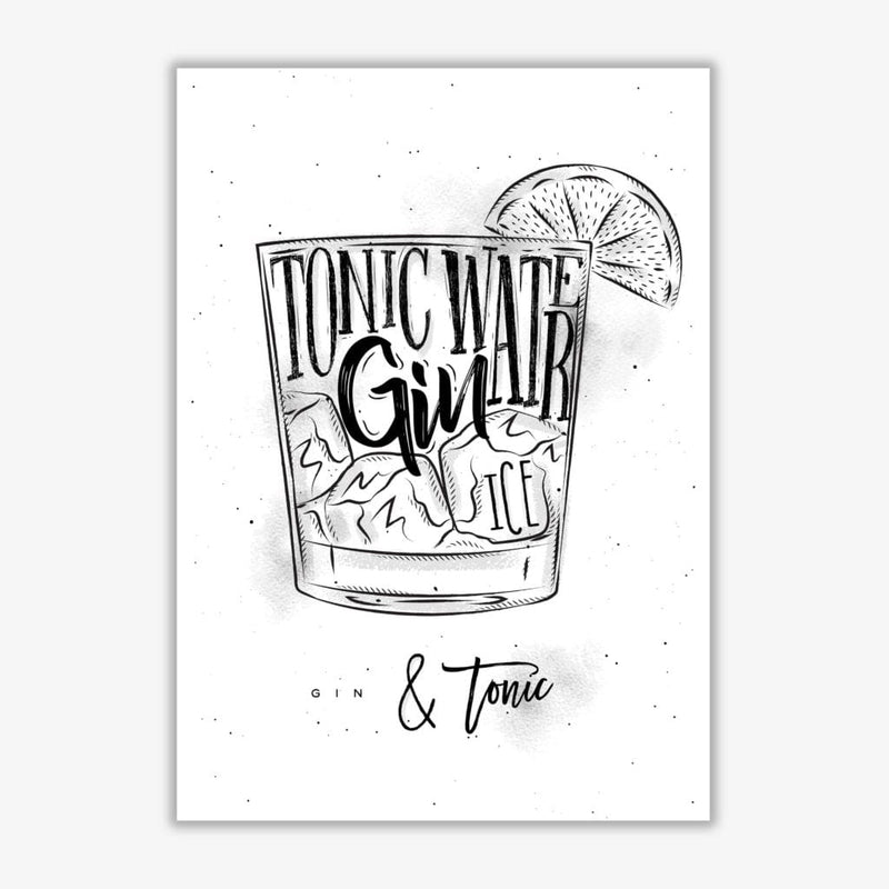 Gin and tonic modern fine art print, framed kitchen wall art
