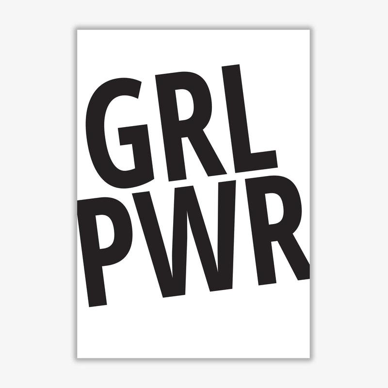 Girl power modern fine art print, framed typography wall art