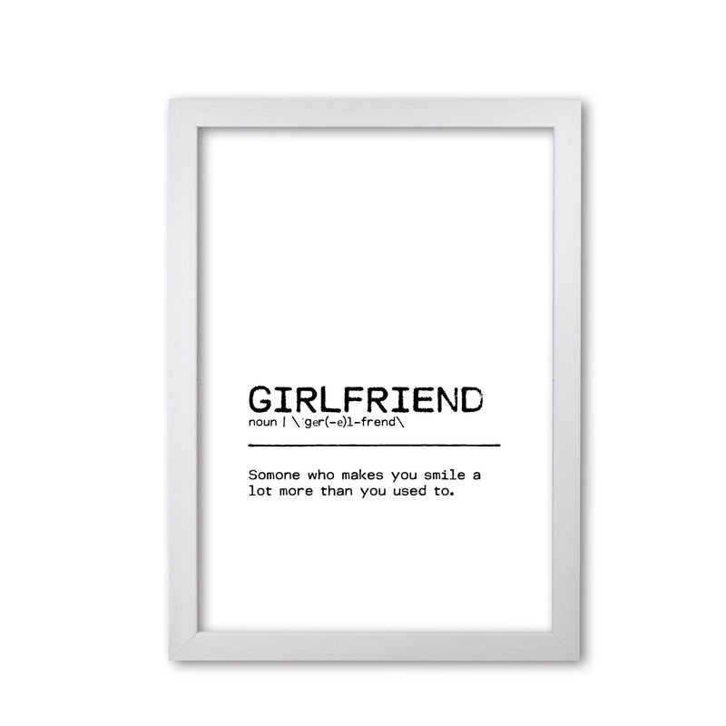 Girlfriend smile definition quote fine art print by orara studio