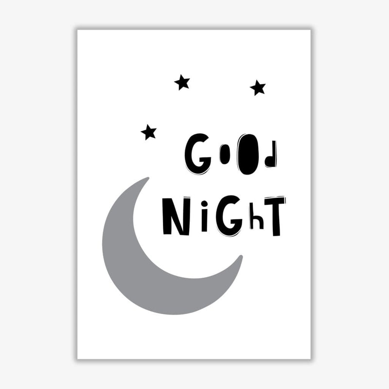 Good night moon modern fine art print, framed childrens nursey wall art poster