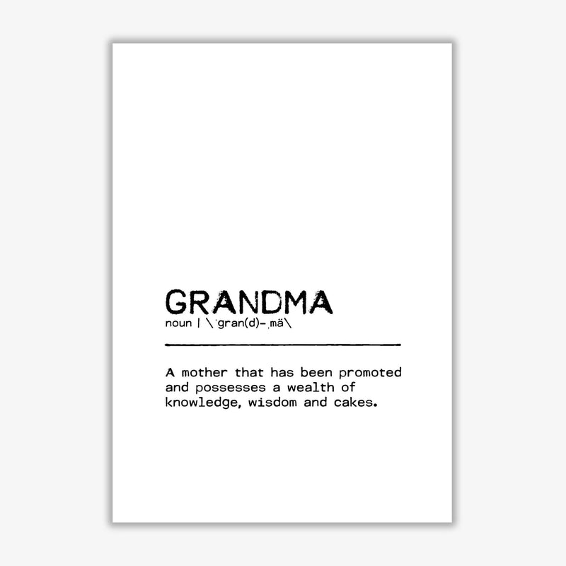 Grandma knowledge definition quote fine art print by orara studio