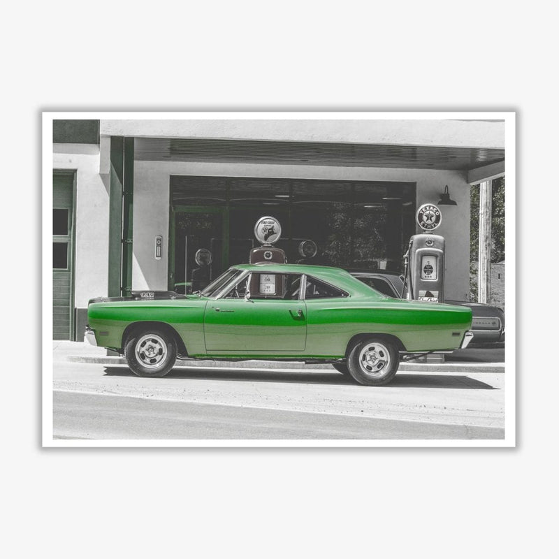 Green car modern fine art print