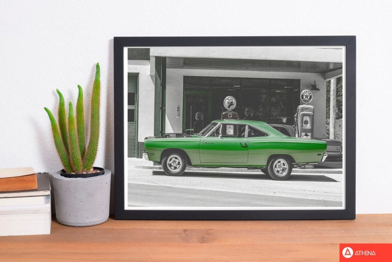 Green car modern fine art print