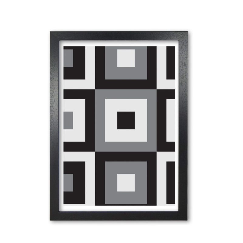 Grey abstract patterns 1 modern fine art print