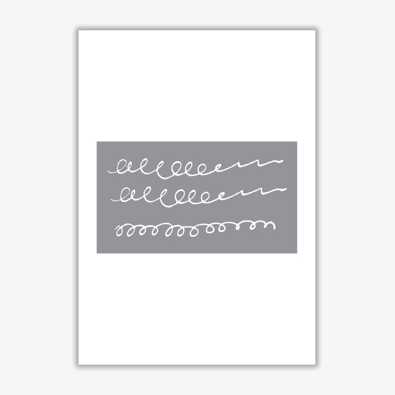Grey rectangle swirls abstract modern fine art print