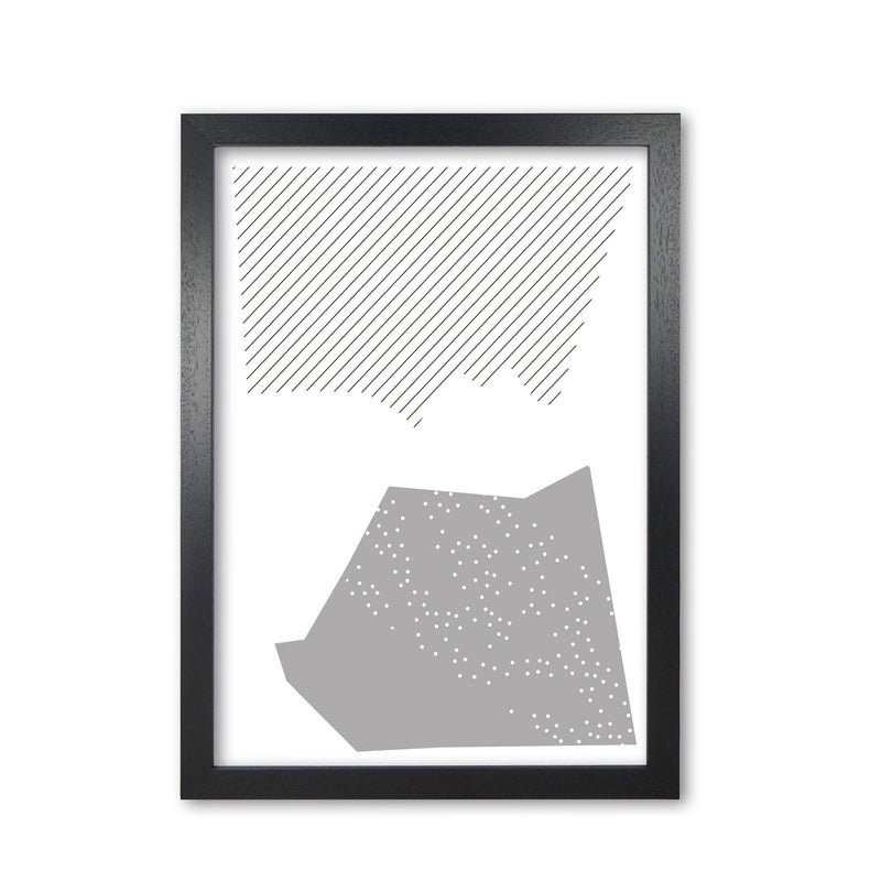 Grey top and bottom abstract modern fine art print