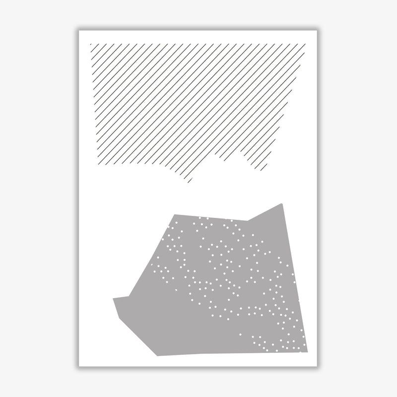 Grey top and bottom abstract modern fine art print