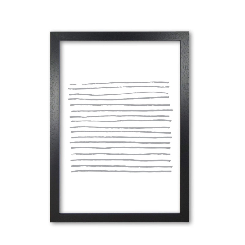 Grey zebra lines abstract modern fine art print