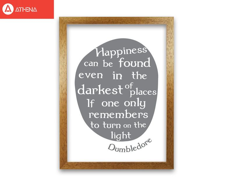 Happiness, dumbledore quote modern fine art print, framed typography wall art