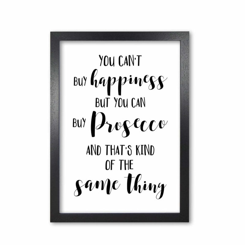 Happiness is prosecco modern fine art print, framed kitchen wall art