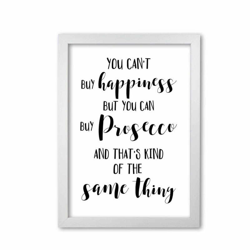 Happiness is prosecco modern fine art print, framed kitchen wall art