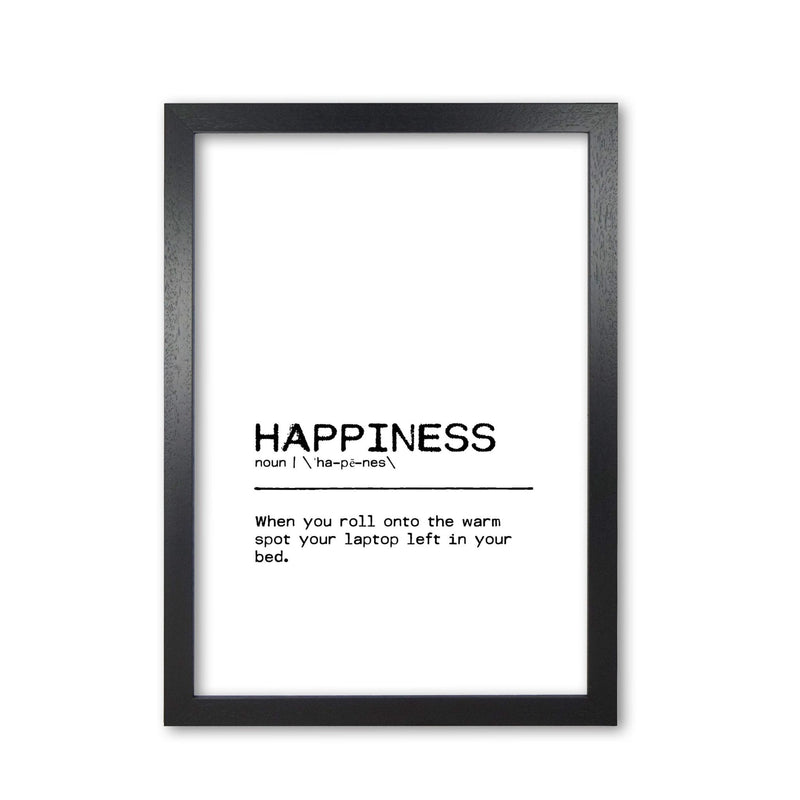 Happiness laptop definition quote fine art print by orara studio