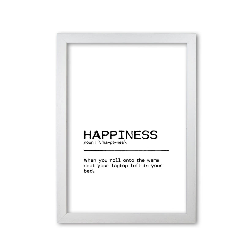 Happiness laptop definition quote fine art print by orara studio