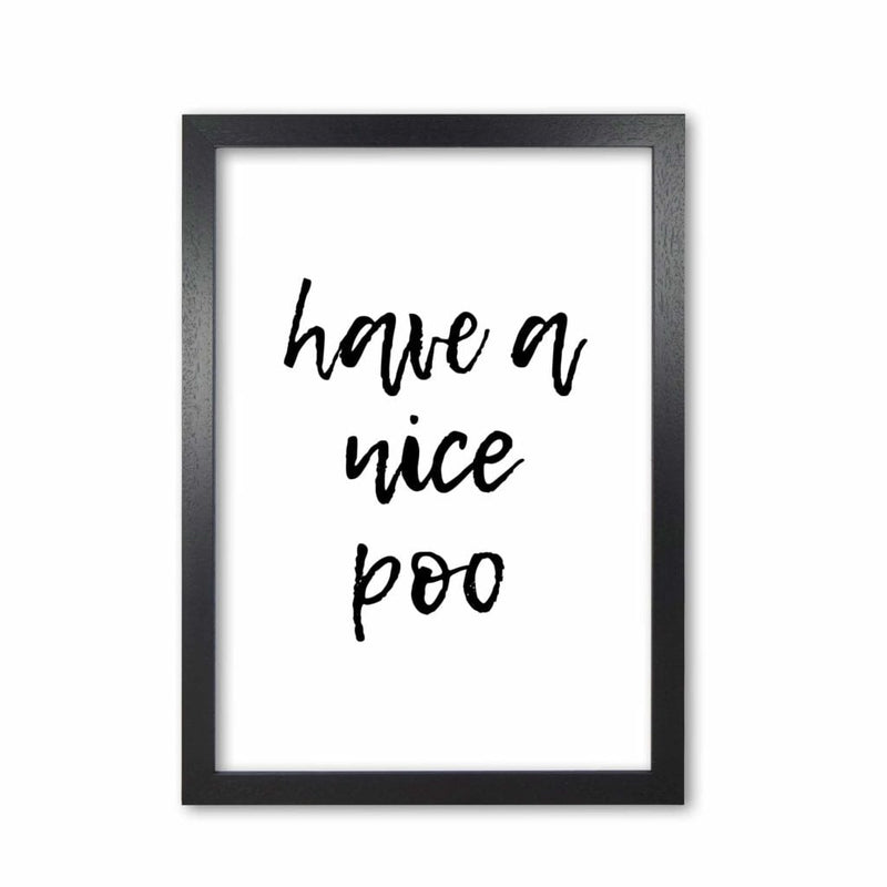 Have a nice poo, bathroom modern fine art print, framed bathroom wall art