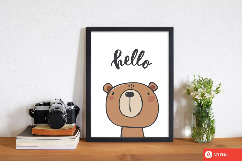 Hello bear modern fine art print