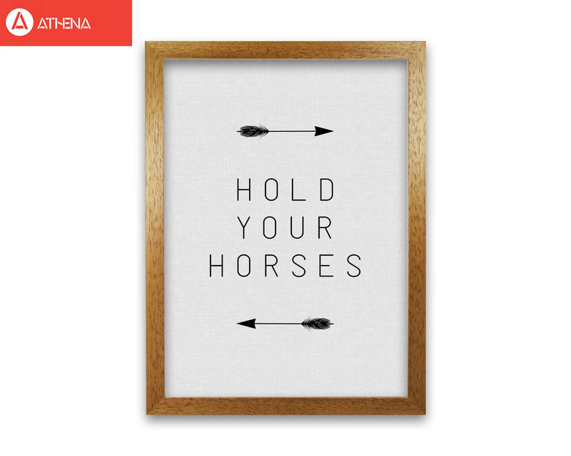Hold your horses arrow quote fine art print by orara studio