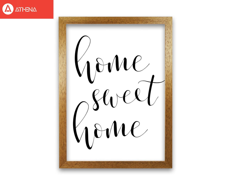 Home sweet home modern fine art print, framed typography wall art