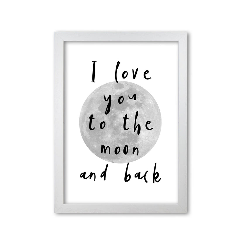 I love you to the moon and back black modern fine art print, framed typography wall art