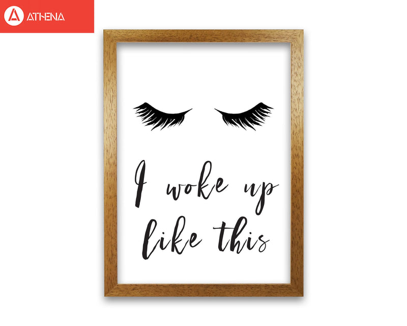 I woke up like this lashes modern fine art print, framed typography wall art