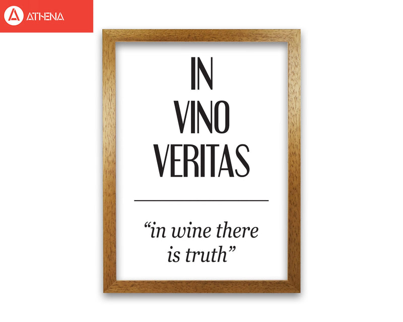 In vino veritas modern fine art print, framed typography wall art