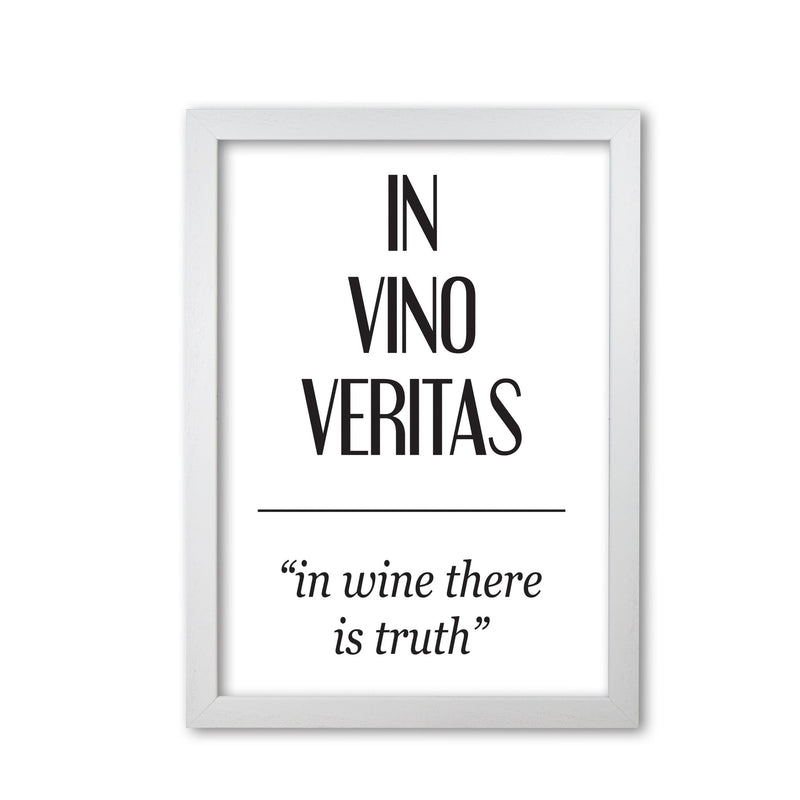 In vino veritas modern fine art print, framed typography wall art