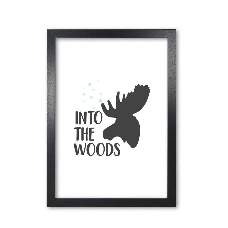 Into the woods modern fine art print, framed typography wall art