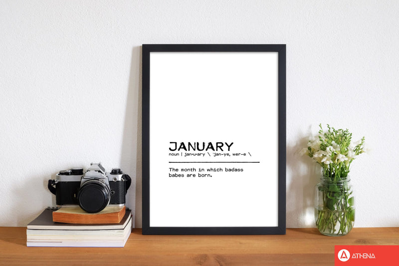 January badass definition quote fine art print by orara studio