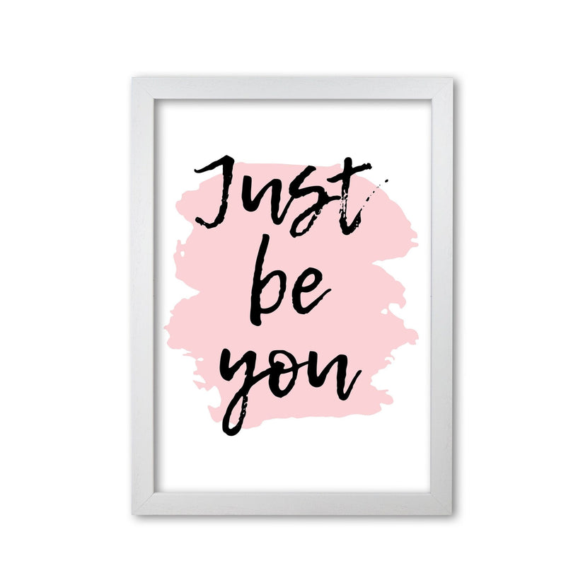 Just be you modern fine art print, framed typography wall art
