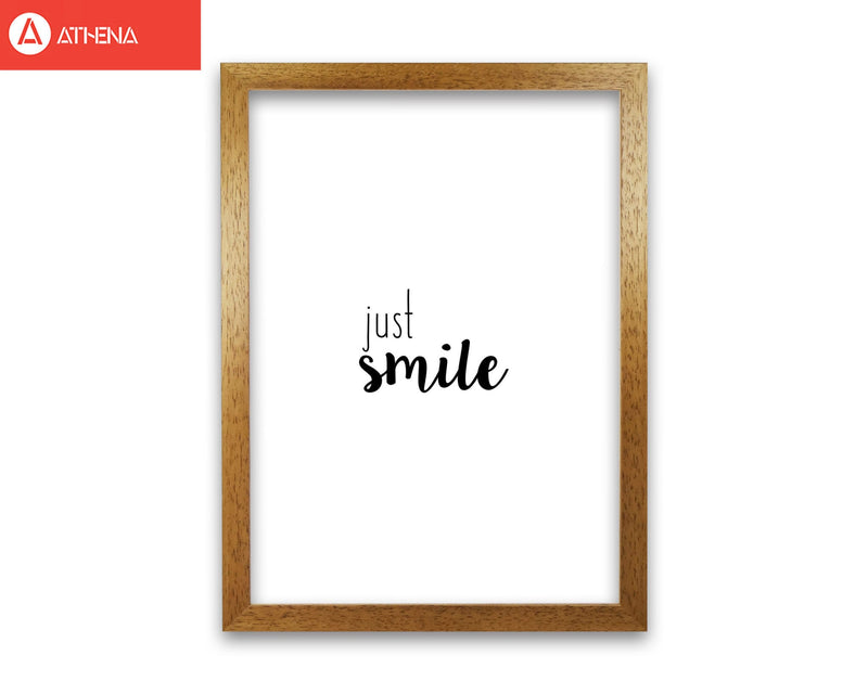 Just smile quote fine art print by orara studio