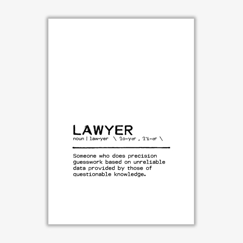 Lawyer questionable definition quote fine art print by orara studio