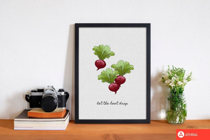 Let the beet drop fine art print by orara studio, framed kitchen wall art