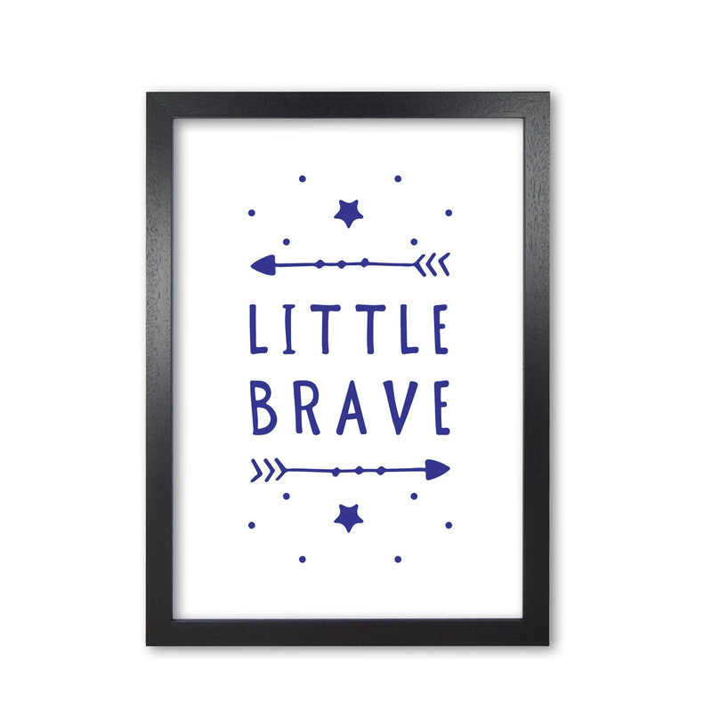 Little brave navy modern fine art print, framed typography wall art