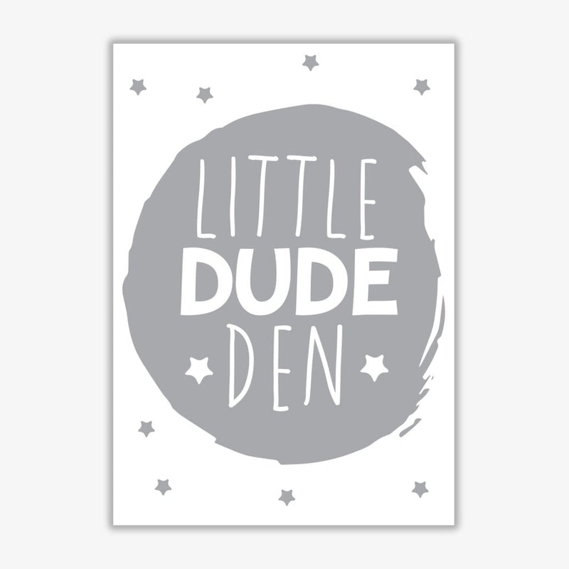 Little dude den grey circle modern fine art print, framed childrens nursey wall art poster